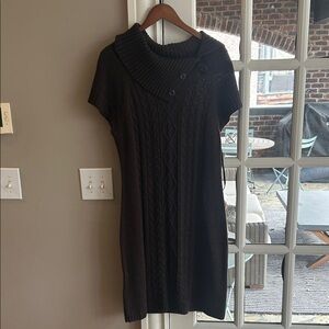 Calvin Klein Brown Cowl Neck Sweater Dress